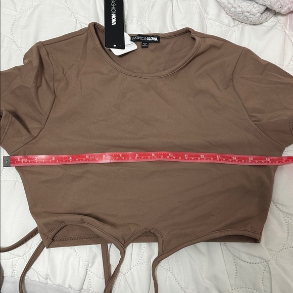 Women's Brown Cutout Jumpsuit - Picture 3 of 5